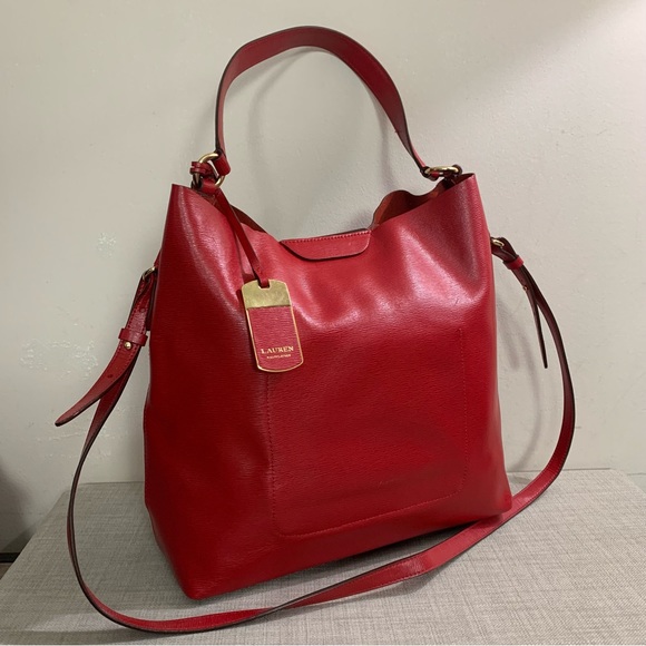 Lauren Ralph Lauren Bags Ralph Lauren Red Leather Convertible Cross